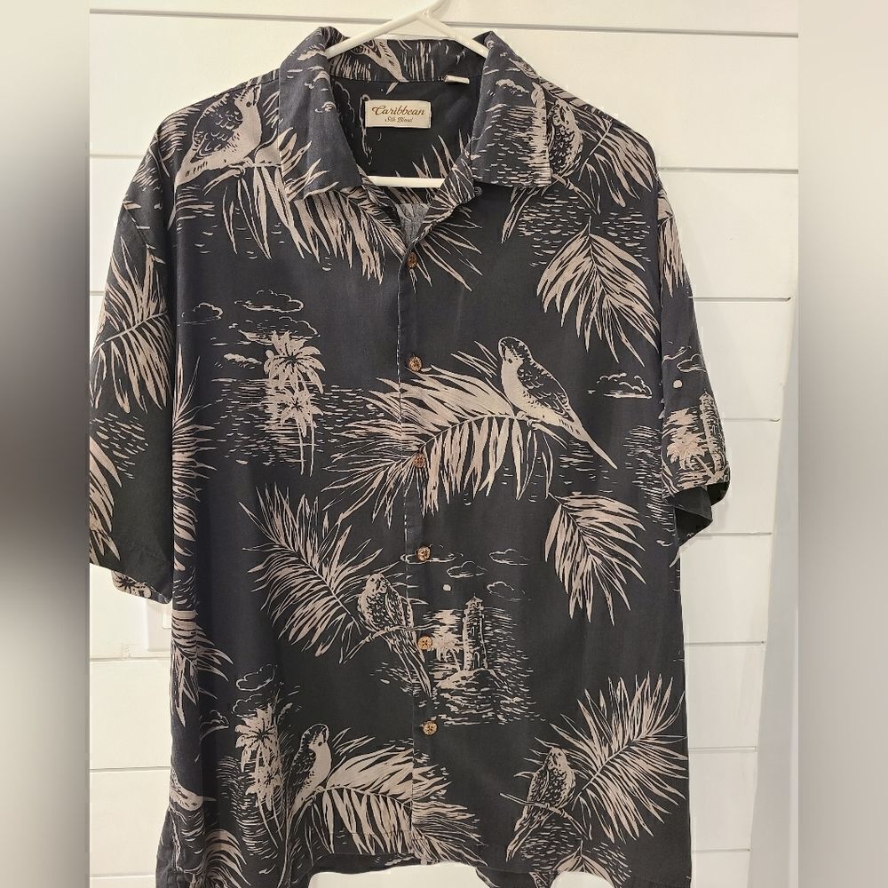 Caribbean Silk button down short sleeve shirt